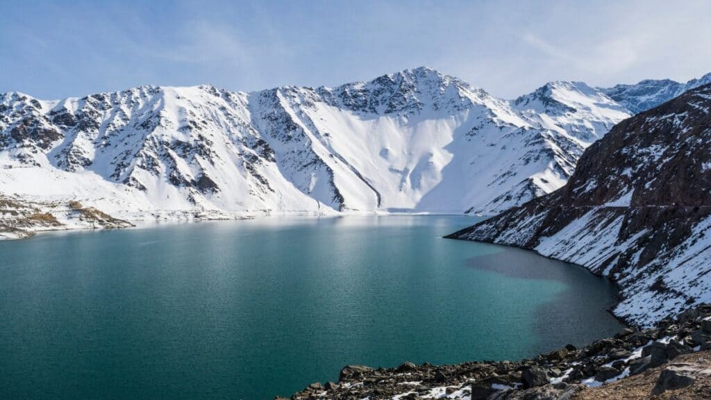 Embalse El Yeso Dam In Cajon del Maipo Chile