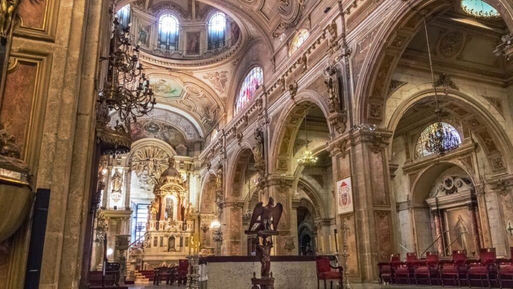 Interior Of Santiago Metropolitan Cathedral In Chile