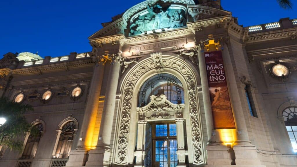 National Museum Of Fine Arts In Bellas Artes Neighborhood In Santiago Chile