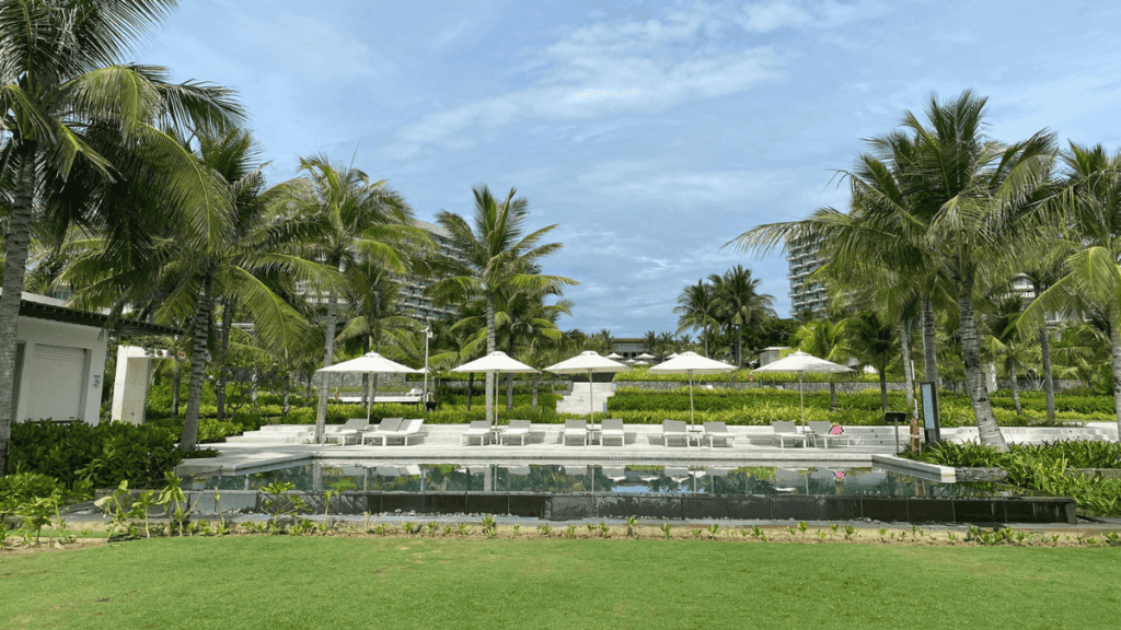 Palm Trees and Swimming Pool - Alma Resort Cam Rahn Vietnam MSN