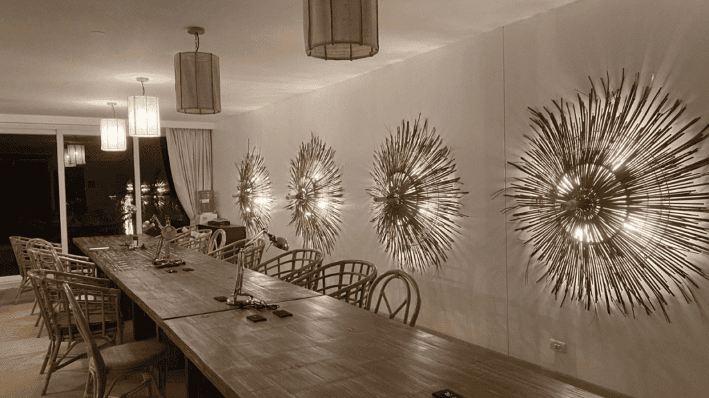 Coworking Space with Beautiful Lights and Desk for Working at Selina Serenity Rawai Phuket, Thailand
