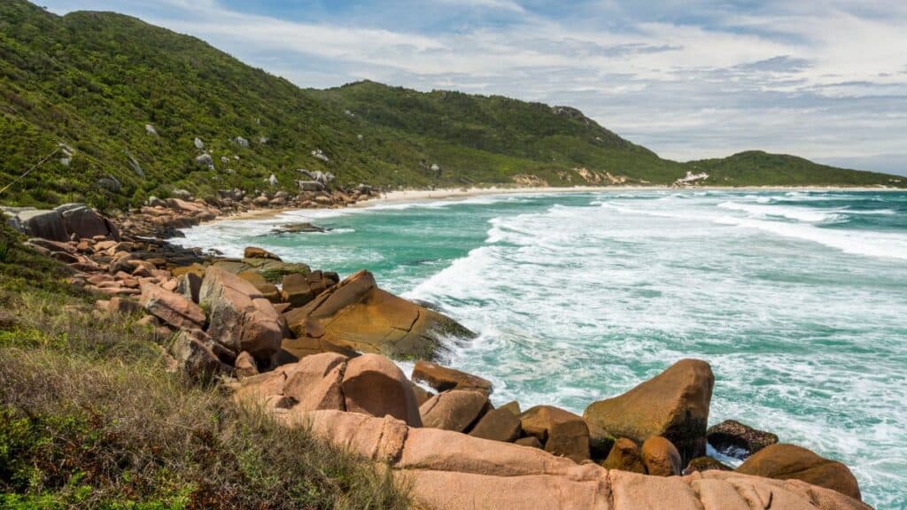 Galheta Beach In Florianopolis Santa Catarina Island Brazil 