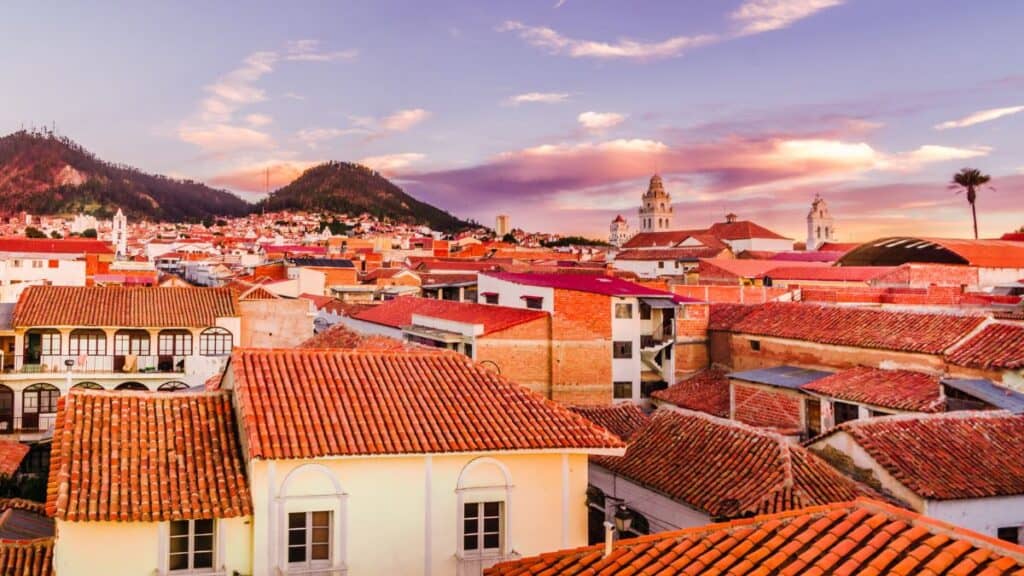 Sunset In Sucre City Bolivia