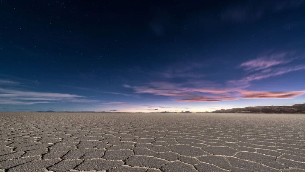 Uyuni Salt Flats At Night In Bolivia