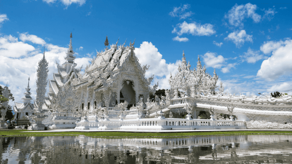 The White Temple in Thailand Stock