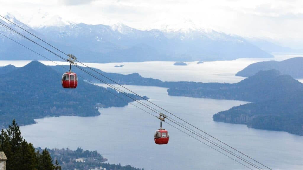 Cerro Otto with Cable Cars In Bariloche Argentina