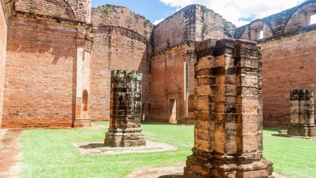 Inside The Jesuit Ruins In Trinidad Paraguay Stock