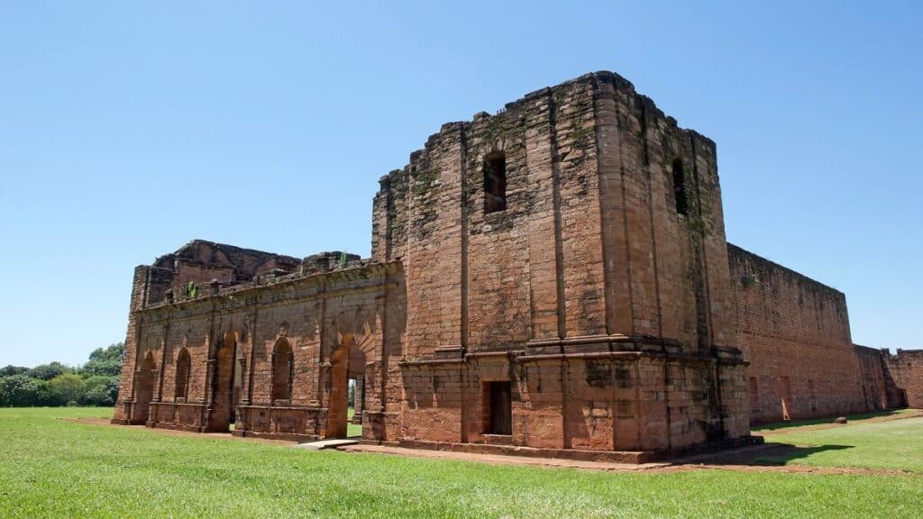 Ruins In Jesus De Tavarangue Paraguay Stock