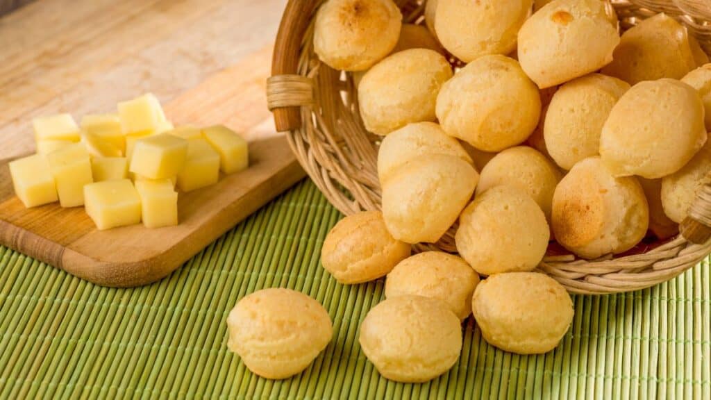 Cheese Bread, homemade traditional Brazilian snack Stock