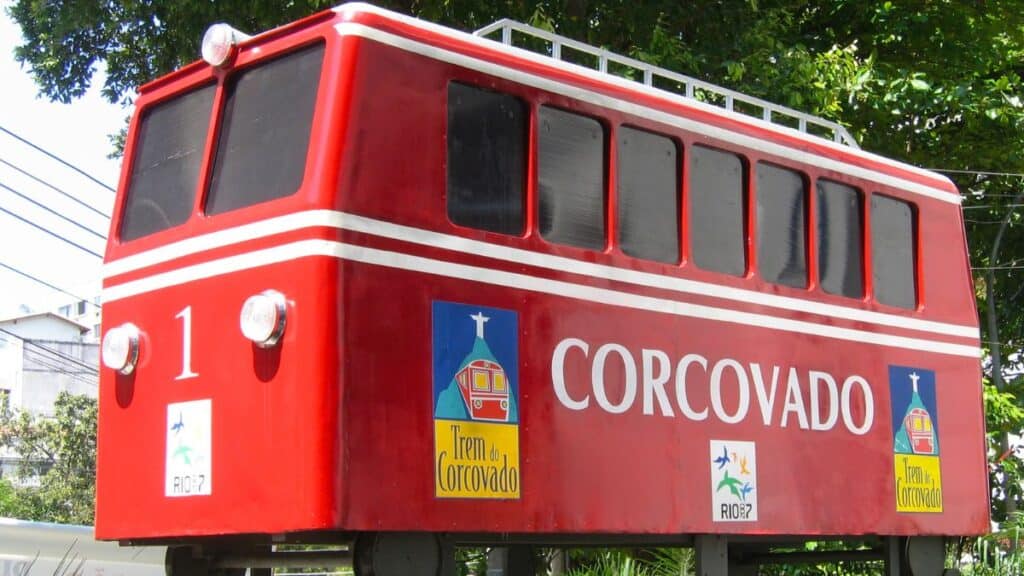 Concovado tram car in Rio de Janeiro, Brazil Stock