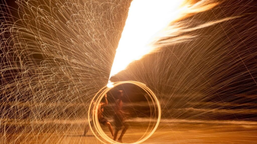 Fire Show in Koh Samet Stock