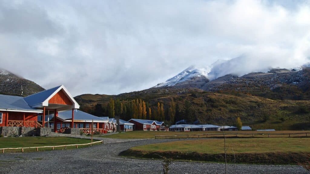 Hosteria la Torres, at the start of the Torres del Paine hike Stock