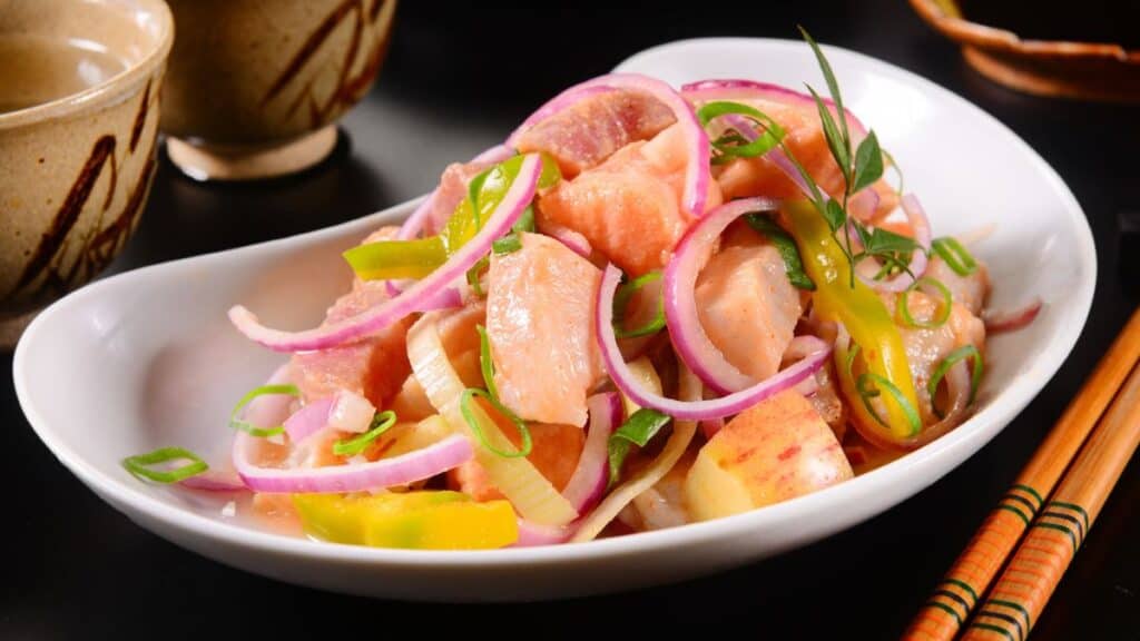 Salmon Ceviche Stock