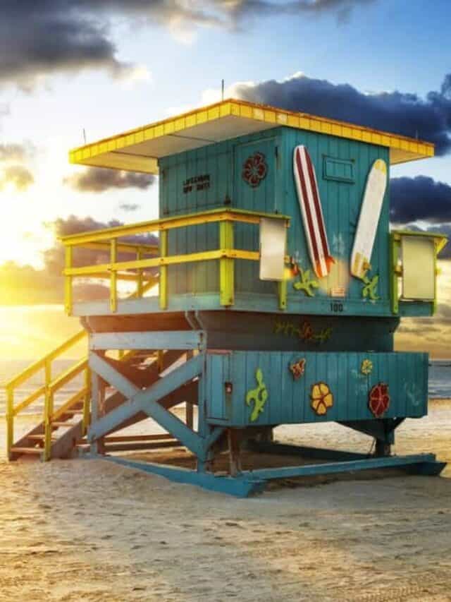 Miami South Beach sunrise Stock