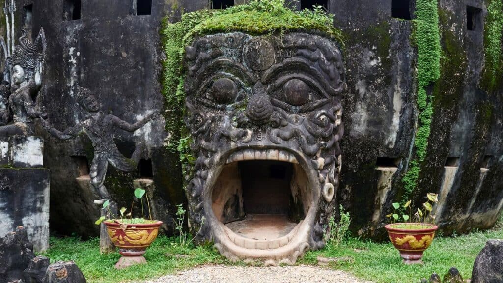 Wat Xieng Khuan in Vientiane, Laos.(Buddha Park) Stock