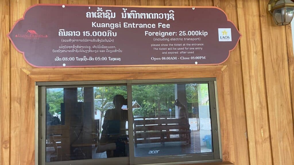 Kuang Si Falls Entrance Fee