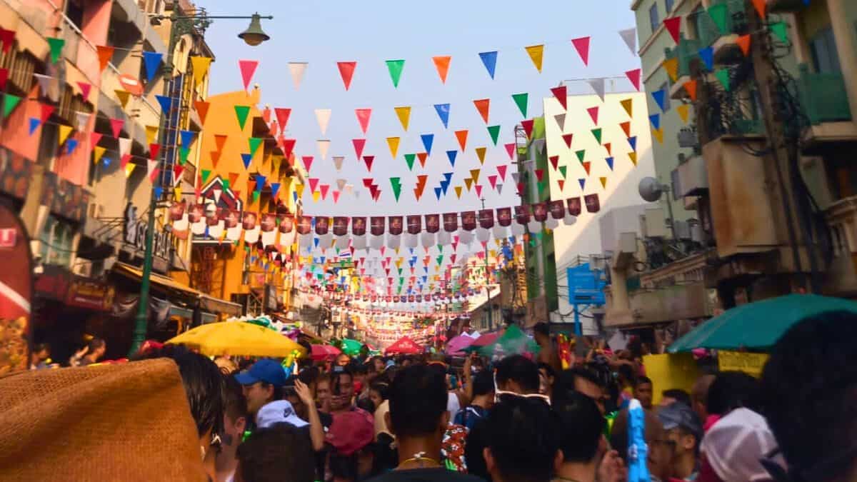 Songkran Festival Celebrations Bangkok Thailand on Khaosan Road