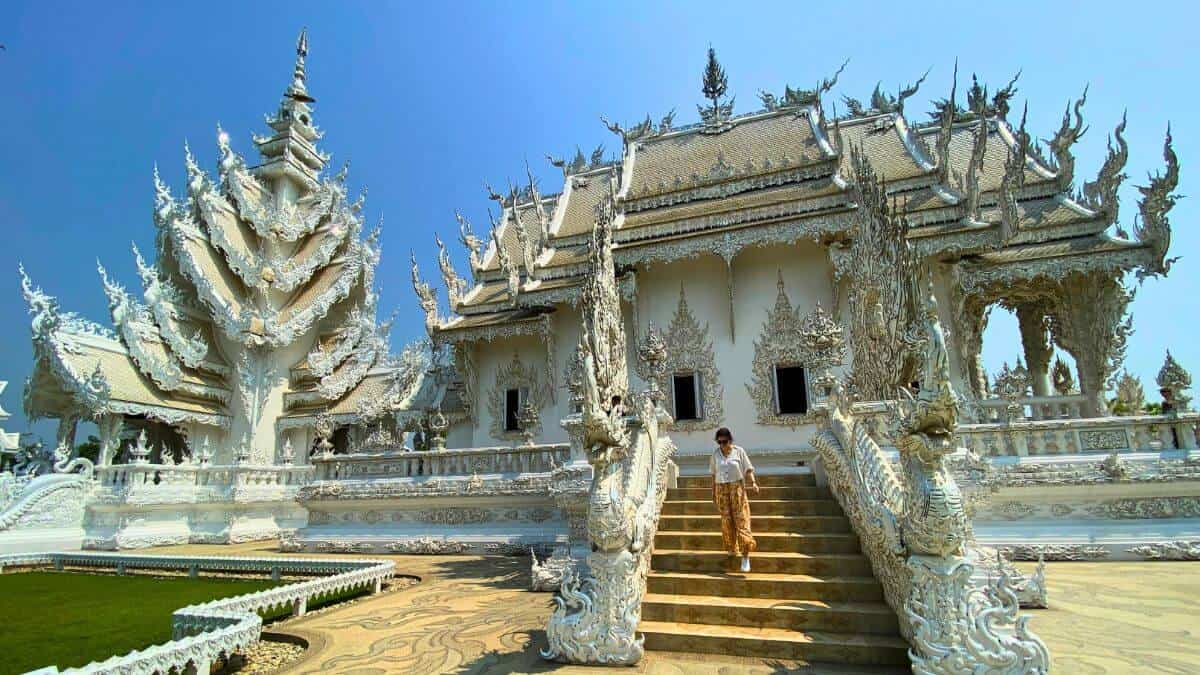 Wat Rong Khun (White Temple) near Chiang Rai Thailand