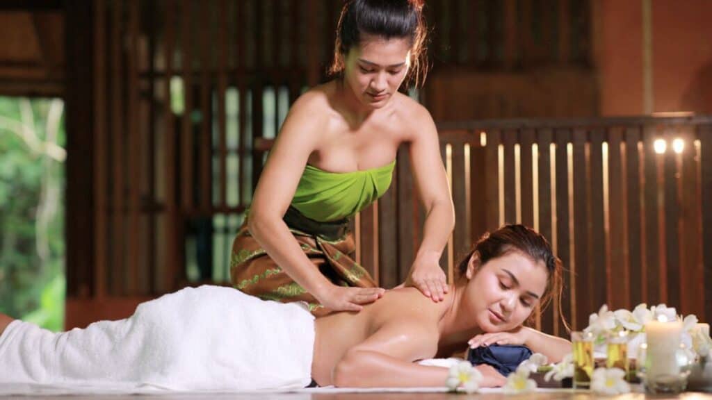 traditional khmer massage Stock