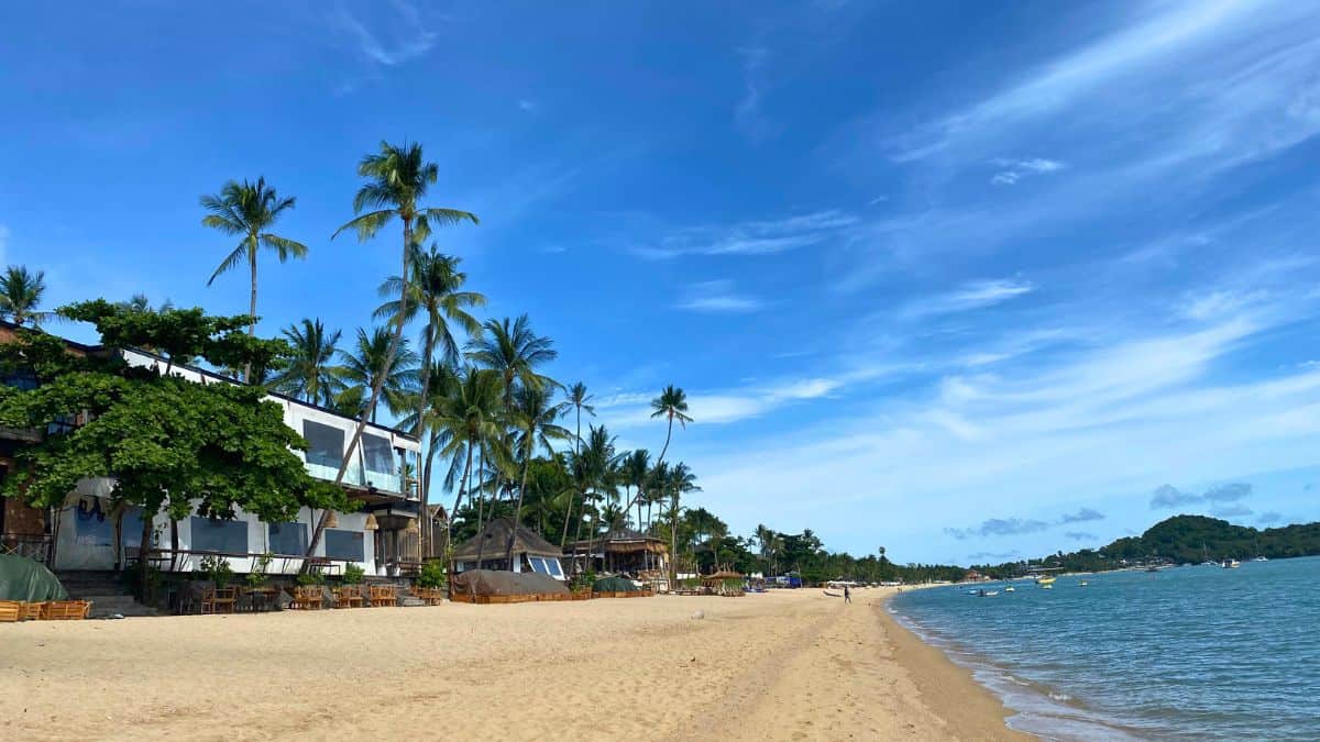 Bo Phut Beach Blue Sky Koh Samui Thailand