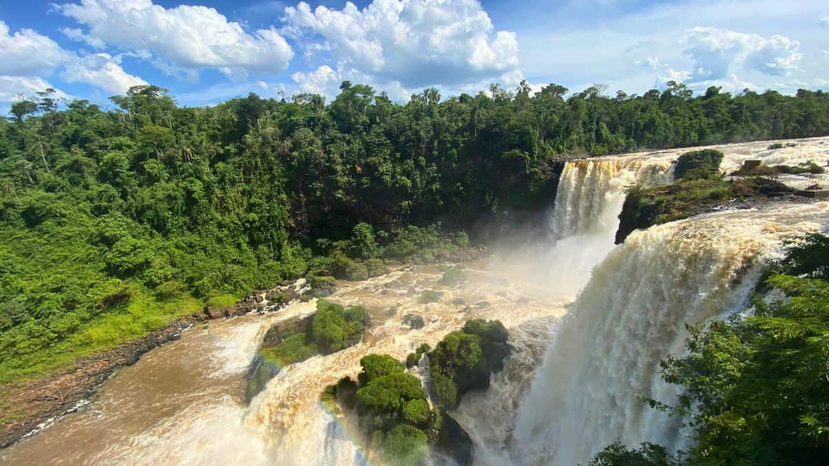 Saltos del Monday High View of Monday Falls Ciudad del Este Paraguay