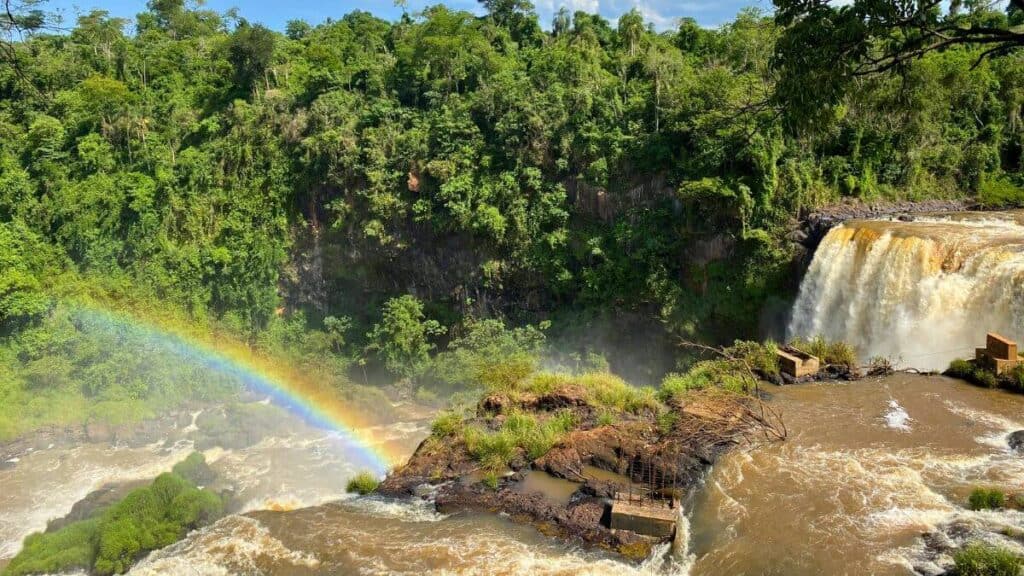 Saltos del Monday Overview of Monday Falls Ciudad del Este Paraguay