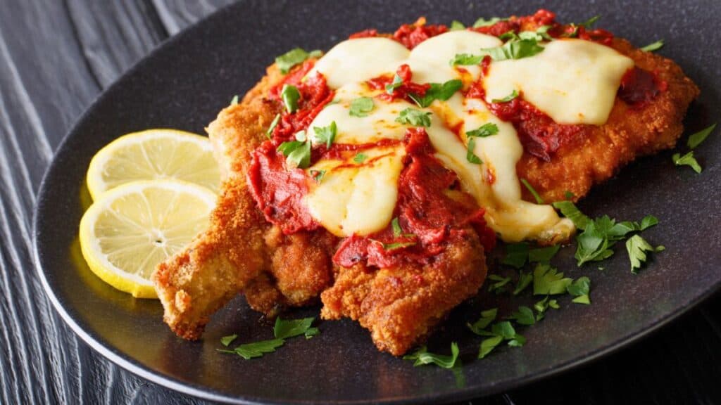 South American food Milanesa Stock