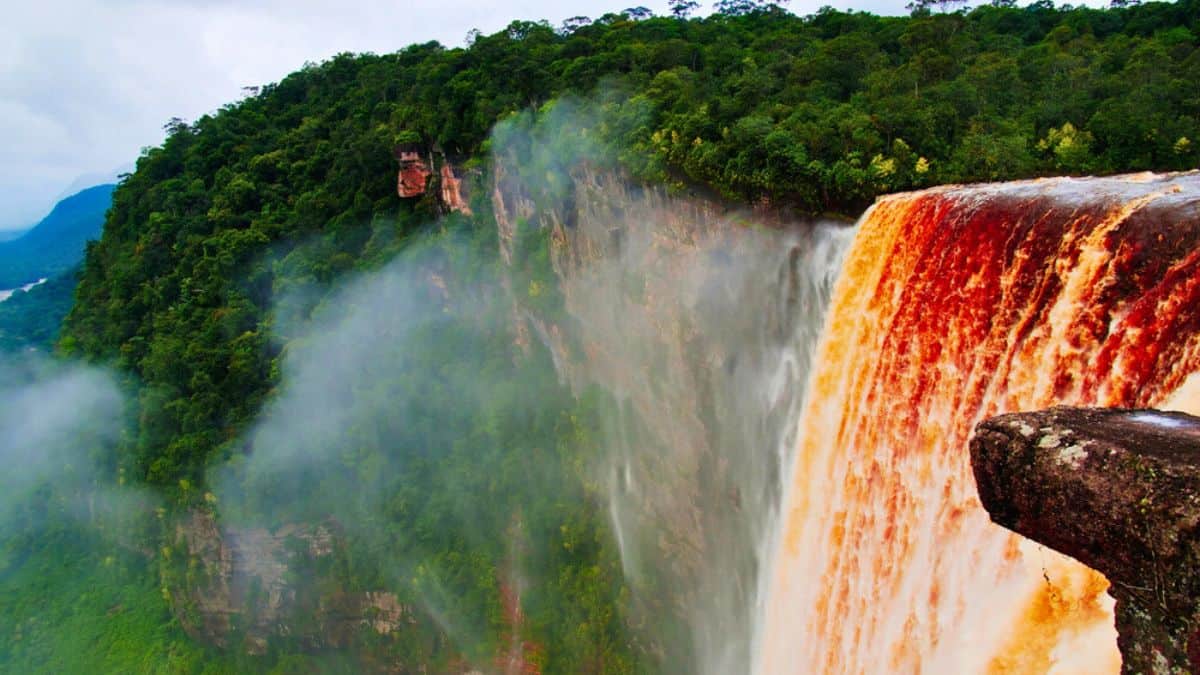 A Journey To The Remarkable Waterfalls In South America Stock