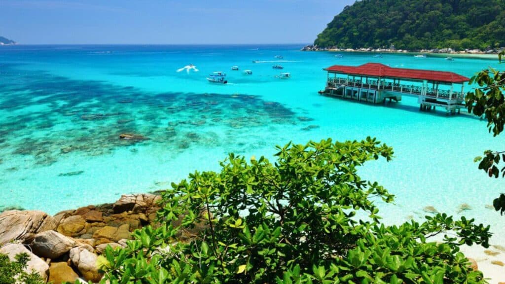 Beautiful Beach at Perhentian Island Stock