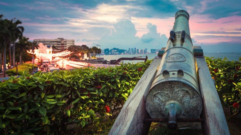 Fort Cornwallis, bastion fort in George Town, Penang, Malaysia Stock