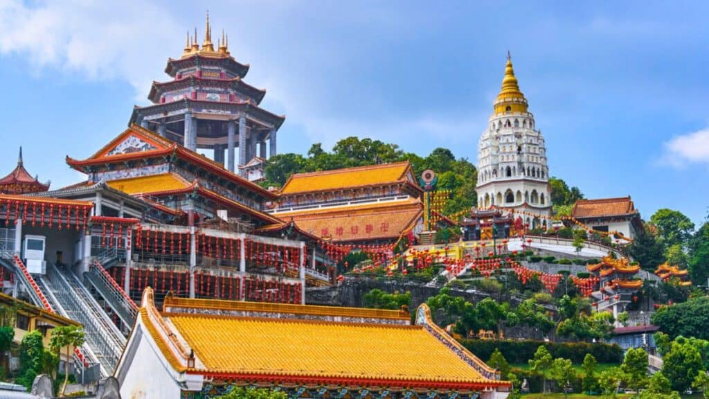 Kek Lok Si Temple on Penang island, Georgetown, Malaysia Stock
