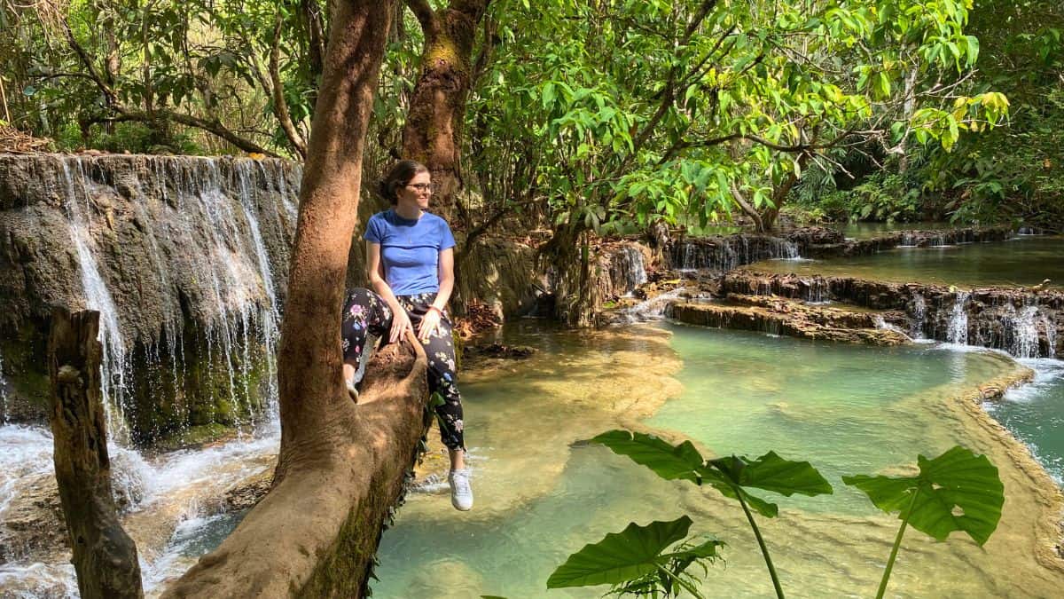 Kuang Si Waterfalls in Laos (Luang Prabang)