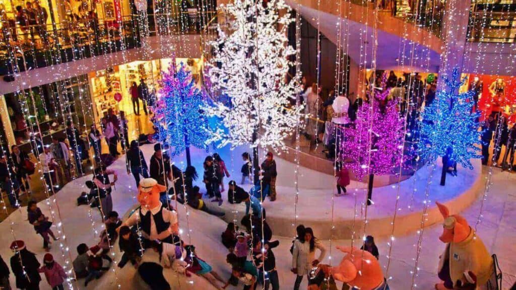 Andino Mall During Christmas In Zona Rosa T In Bogota Colombia Stock