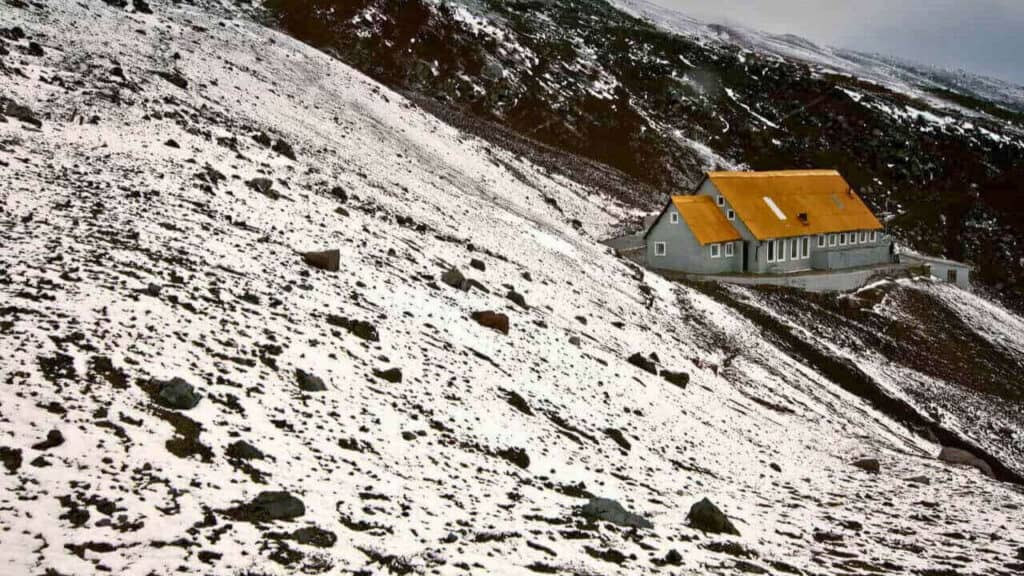 Jose F. Rivas Refuge in Cotopaxi Stock