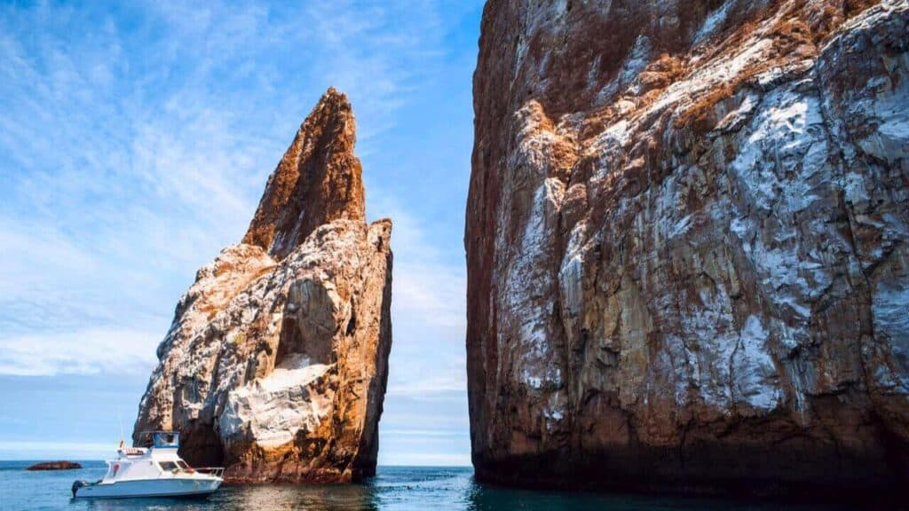 Kicker Rock in San Cristobal Galapagos Islands Stock