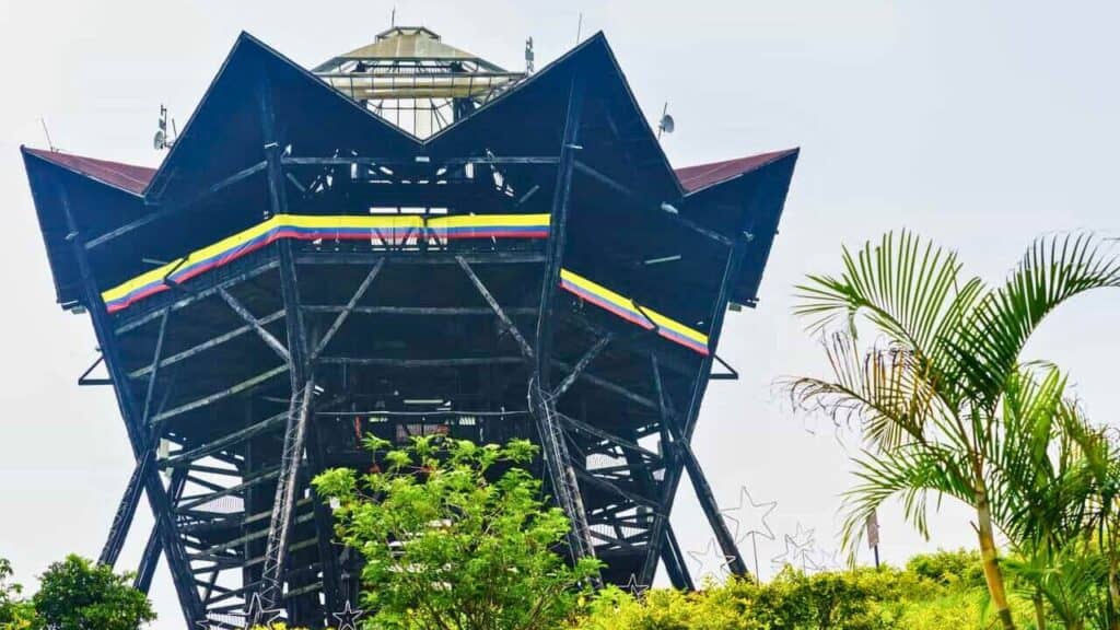 Mirador Colina Iluminada Viewpoint in Filandia Colombia Stock