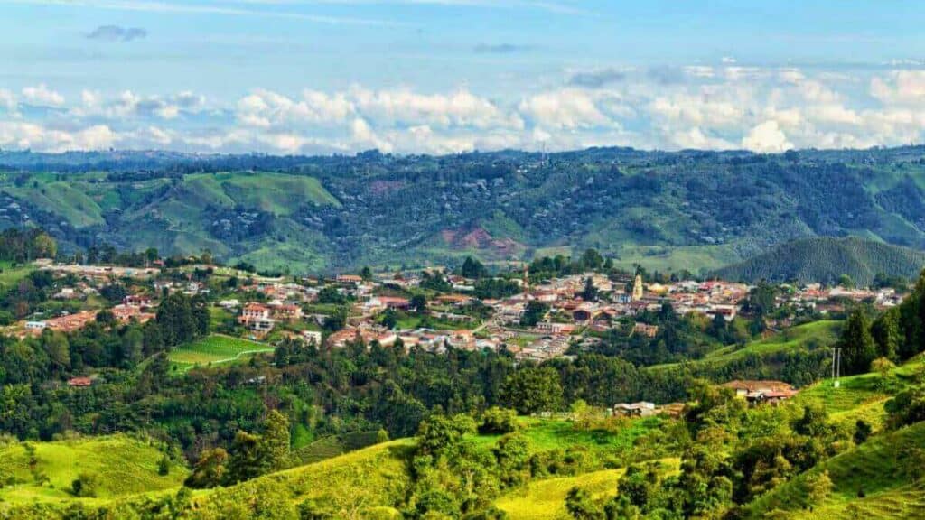 Morning View of the Whole Salento Colombia Stock