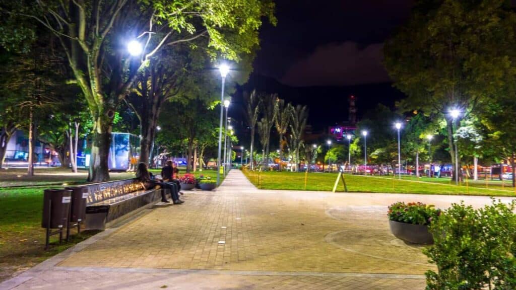 Parque 93 In Zona Rosa In Bogota Colombia Stock