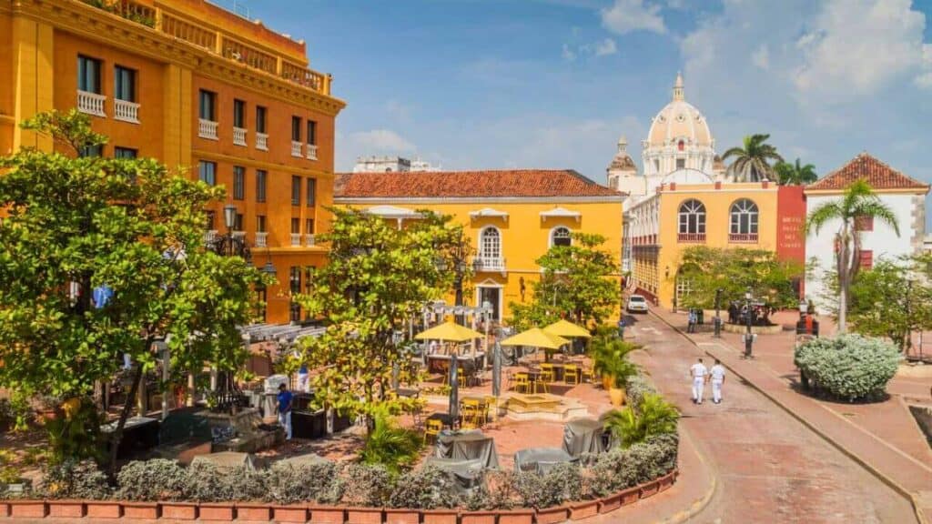 Plaza De Santa Teresa Square in Cartagena Colombia Stock