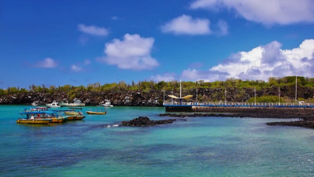 Puerto Ayora Harbor Santa Cruz Galapagos Stock