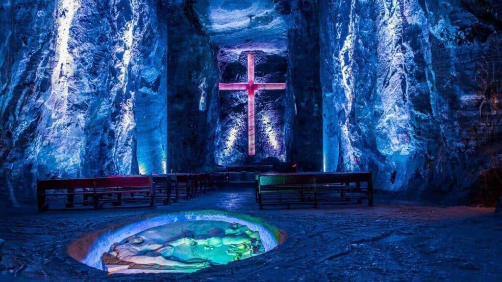 Salt Cathedral In Zipaquira In Bogota Colombia Stock