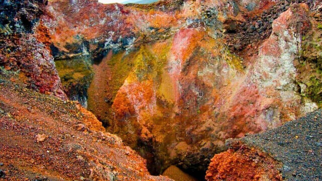 Sierra Negra Volcano Crater in Isabela Island Galapagos Stock