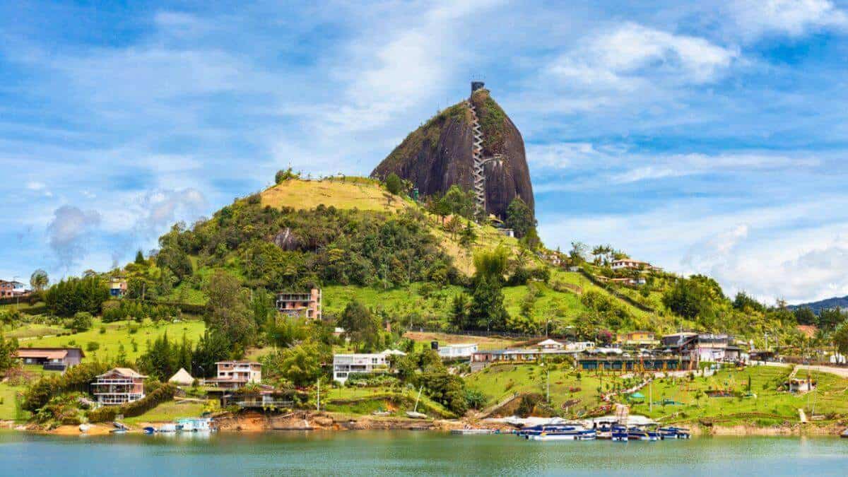 Travel Guide To La Piedra del Peñol Colombia Stock