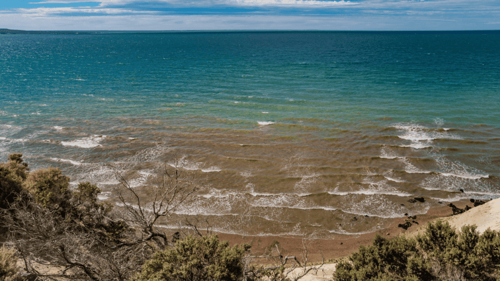 Beautiful Atlantic Coastline at Peninsula Valdes, Patagonia Stock