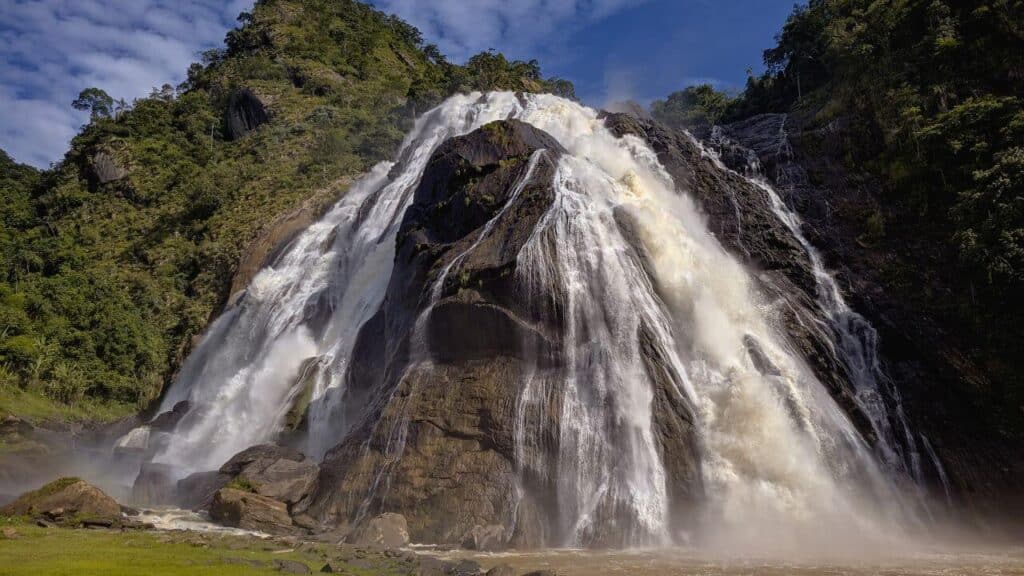 Cachoeira da Fumaça Brazil Stock