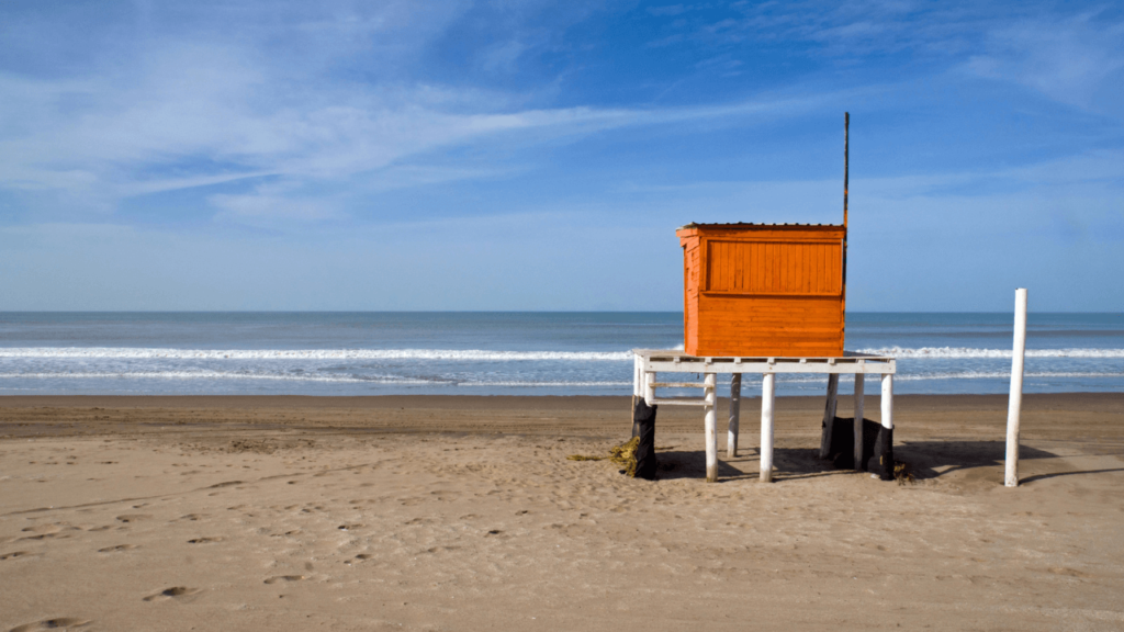 Lifeguard in Villa Gesell at the Argentinean Atlantic Coast Stock