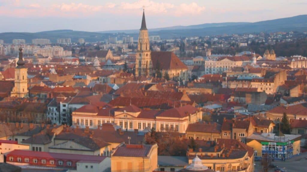 A panoramic view of Cluj-Napoca, Romania