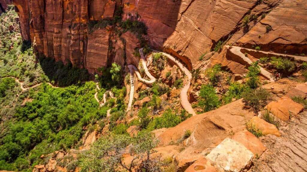 Angel’s Landing in Zion National Park (Aerial View)