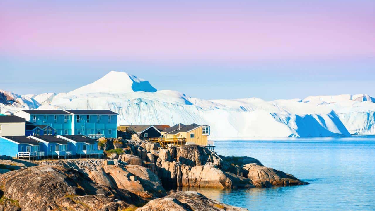 Atlantic Ocean Shore Icebergs Ilulissat Greenland