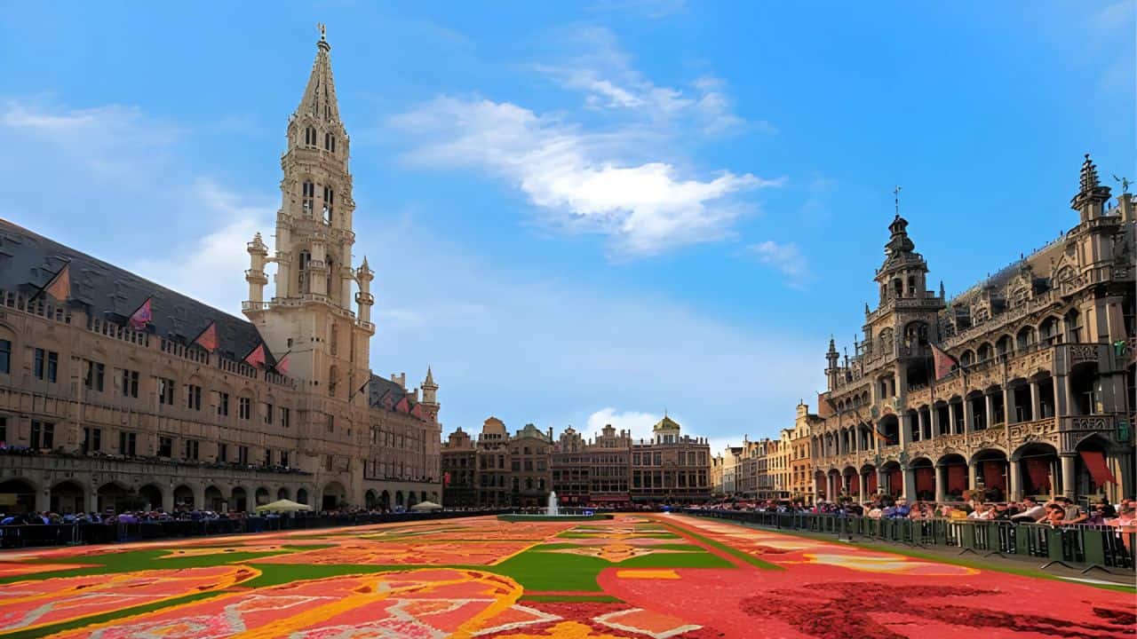 Classic Grand Palaces in Brussels, Belgium.